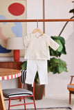 The Akari Babies Kurta - Cream Stripe