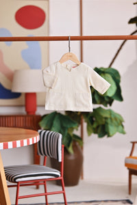 The Akari Babies Kurta - Cream Stripe