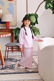 The Akari Folded Skirt - Pink Stripe