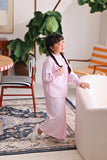 The Akari Puffora Blouse - Pink Stripe