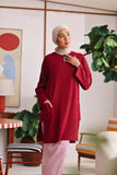 The Akari Women Nyaman Kurung Top - Maroon