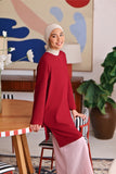 The Akari Women Nyaman Kurung Top - Maroon