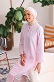 The Akari Women Nyaman Kurung Top - Pink Stripe