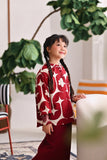 The Akari Puffora Blouse - Cherries