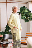 The Akari Women Nyaman Kurung Top - Yellow Stripe