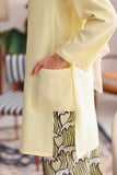 The Akari Women Nyaman Kurung Top - Yellow Stripe