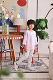 The Akari 3/4 Sleeve Kurta - Pink Stripe