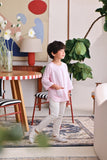 The Akari 3/4 Sleeve Kurta - Pink Stripe