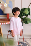 The Akari 3/4 Sleeve Kurta - Pink Stripe