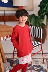 The Akari Kurta - Crimson Red