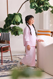 The Akari Folded Skirt - Pink Stripe