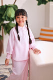 The Akari Puffora Blouse - Pink Stripe