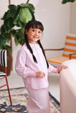 The Akari Puffora Blouse - Pink Stripe