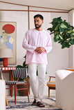 The Akari Men Kurta - Pink Stripe