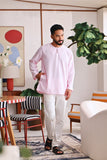 The Akari Men Kurta - Pink Stripe