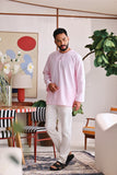 The Akari Men Kurta - Pink Stripe