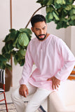 The Akari Men Kurta - Pink Stripe