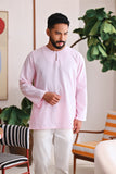 The Akari Men Kurta - Pink Stripe