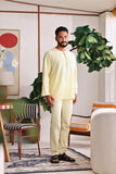 The Akari Men Kurta - Yellow Stripe