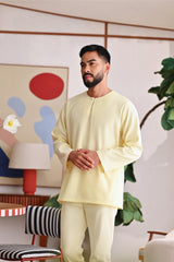 The Akari Men Kurta - Yellow Stripe