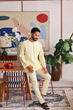 The Akari Men Kurta - Yellow Stripe