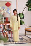 The Akari Nyaman Kurung Top - Yellow Stripe