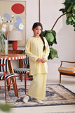 The Akari Nyaman Kurung Top - Yellow Stripe