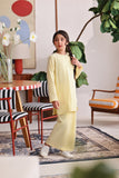 The Akari Nyaman Kurung Top - Yellow Stripe