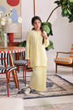 The Akari Nyaman Kurung Top - Yellow Stripe