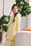 The Akari Nyaman Kurung Top - Yellow Stripe