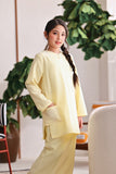 The Akari Nyaman Kurung Top - Yellow Stripe