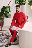 The Akari Men Kurta - Crimson Red