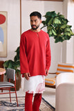 The Akari Men Kurta - Crimson Red