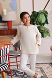 The Akari Kurta - Cream Stripe