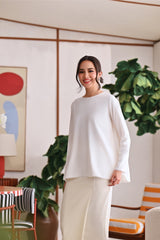 The Akari Women Simply Blouse - White