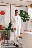 The Akari Men Kurta - Cream Stripe