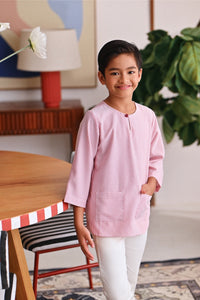 The Akari 3/4 Sleeve Kurta - Maroon Stripe