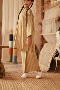 The Asal Kita Folded Skirt - Oat Grain