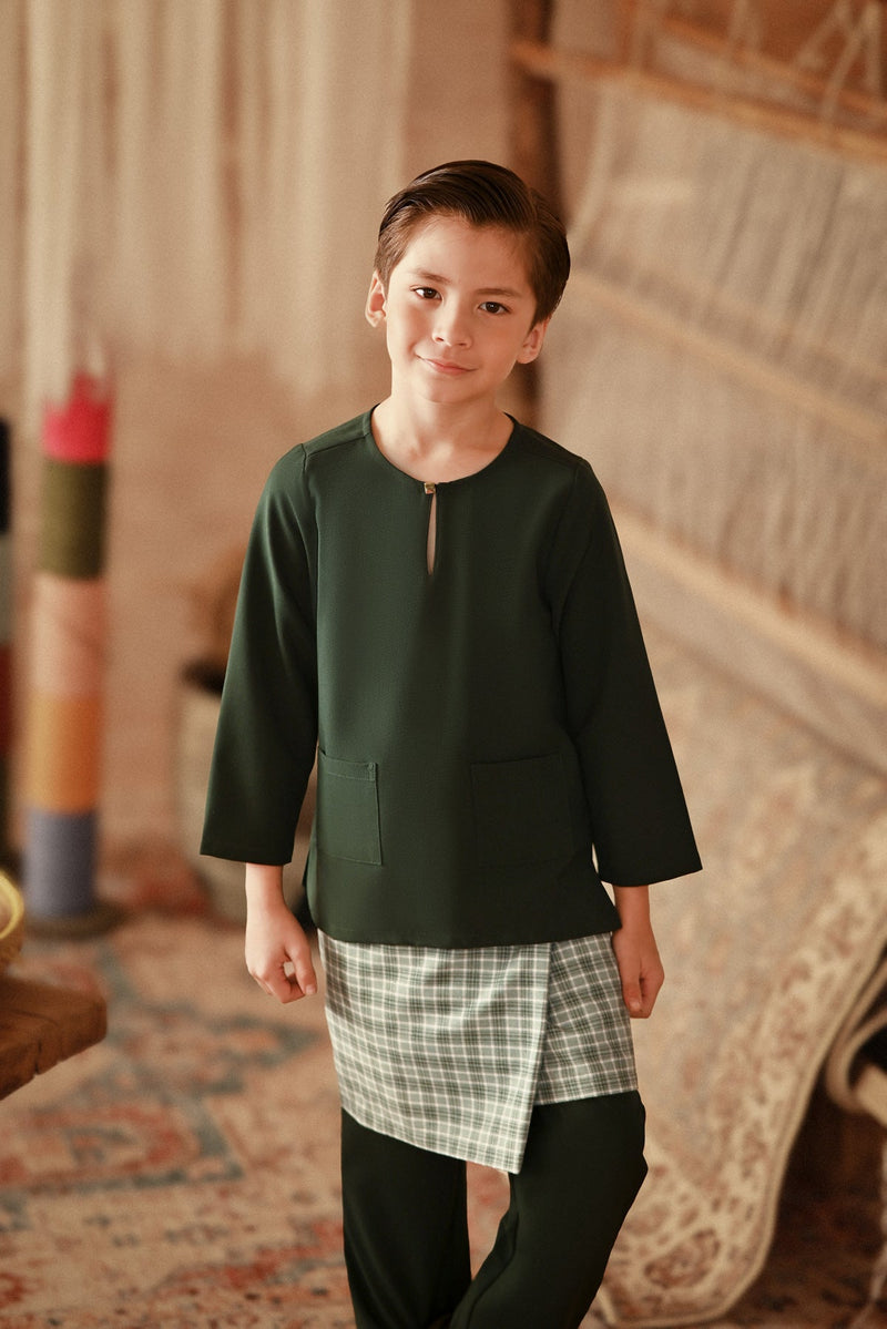 The Asal Kita Baju Melayu Teluk Belanga - Emerald Green