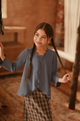 The Asal Kita Embellish Kebaya Top - Coronet Blue