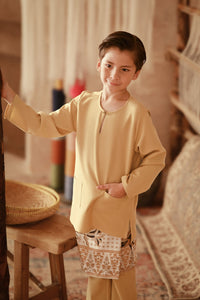 The Asal Kita Baju Melayu Teluk Belanga - Champagne Yellow