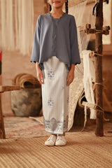 The Asal Kita Jacquard Skirt - Sky Aman