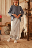 The Asal Kita Jacquard Skirt - Sky Aman