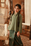 The Asal Kita Lace Kebaya Top - Sage Green