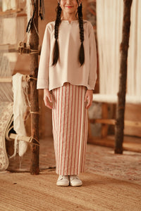 The Asal Kita Folded Skirt - Peanut Regal