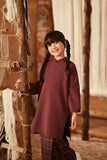 The Asal Kita Fusion Kurung Top - Royal Burgundy