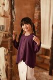 The Asal Kita Embellish Kebaya Top - Purple Manggis