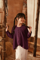 The Asal Kita Embellish Kebaya Top - Purple Manggis