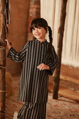 The Asal Kita Fusion Kurung Top - Phantom Stripe