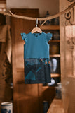 The Hariri Babies Broderie Kurung - Jade Teal Oasis
